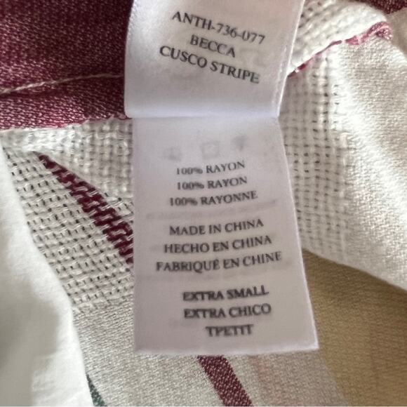 Rails Becca Cusco striped long sleeve surplice tie waist size xs - Picture 8 of 11